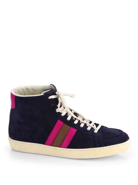 suede gucci sneakers|saks fifth avenue Gucci sneakers.